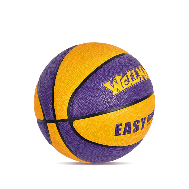 آرم سفارشی رنگ مسدود شده با رطوبت-جذب کننده PU چرمی نرم بسکتبال برای بزرگسالان نوجوان